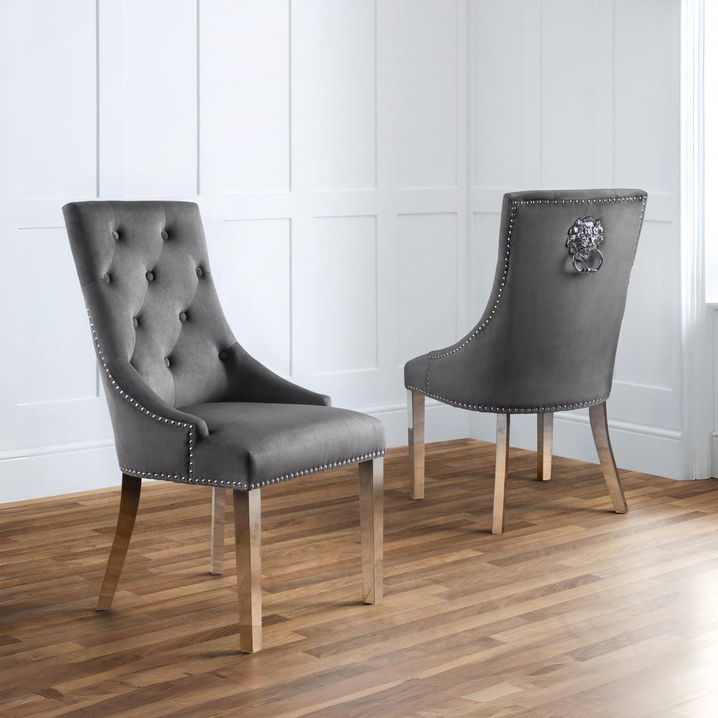 The Adze dining chair in Grey