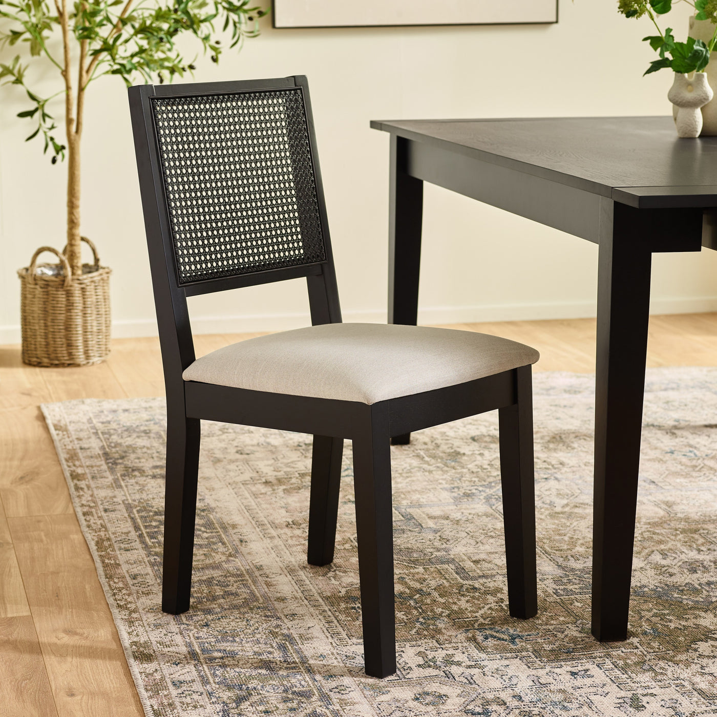 The Dovetail dining chair in Black
