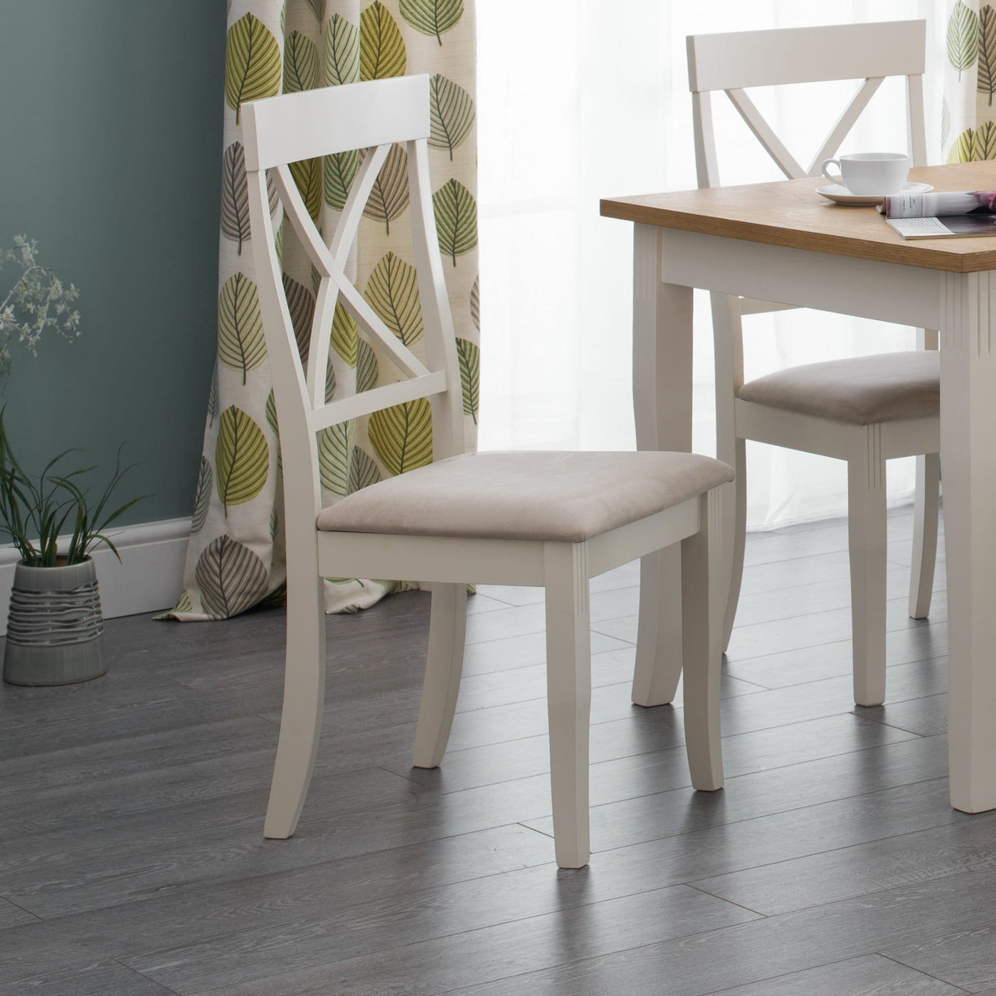 The Shave dining chair in Ivory