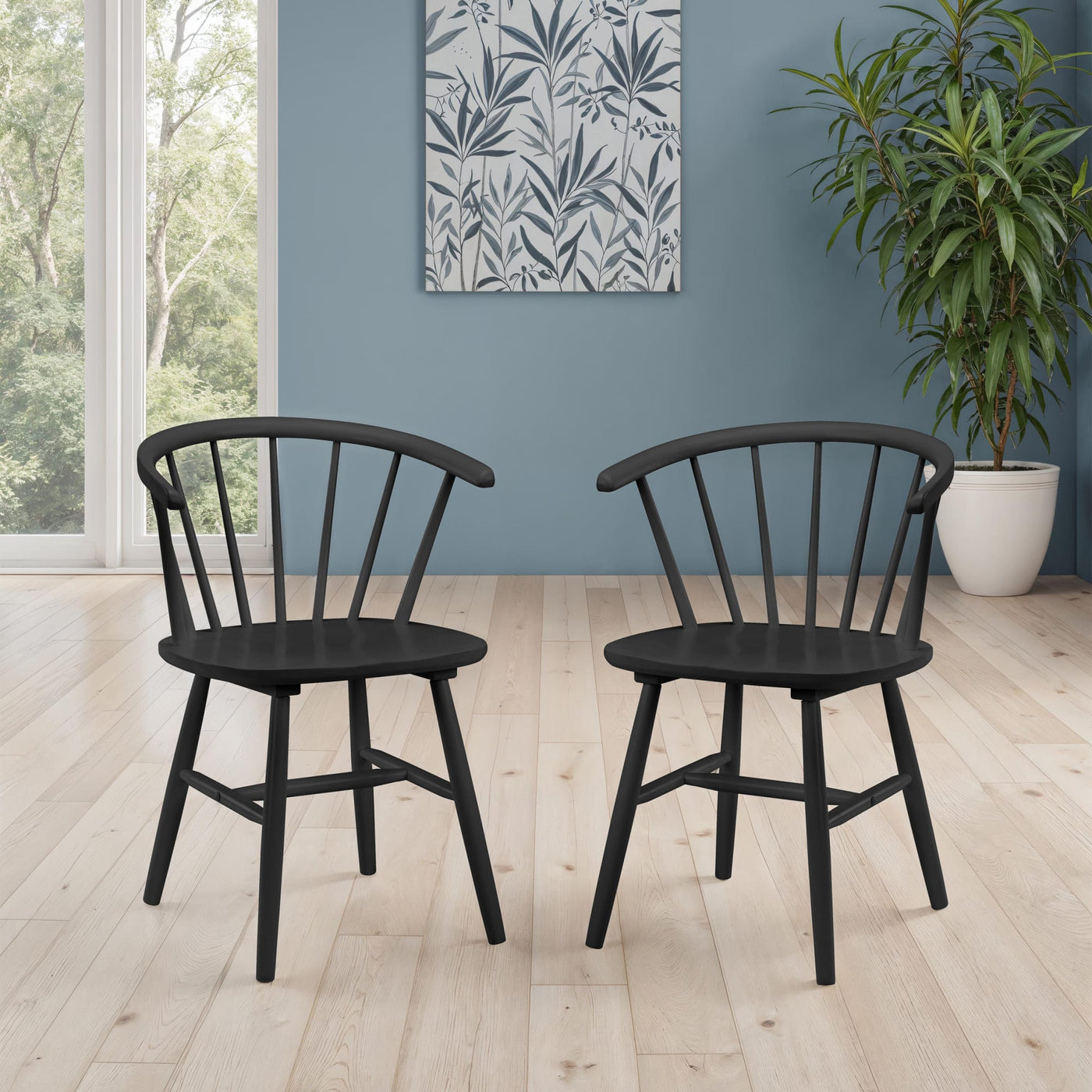 The Spindle dining chair in Black