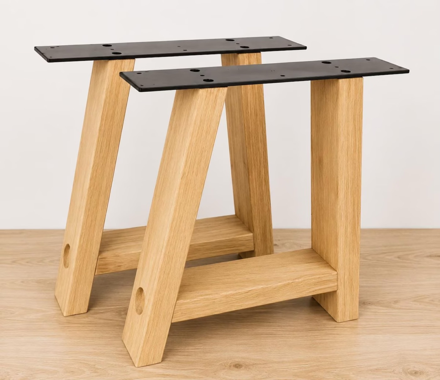 Solid French oak A-frame legs