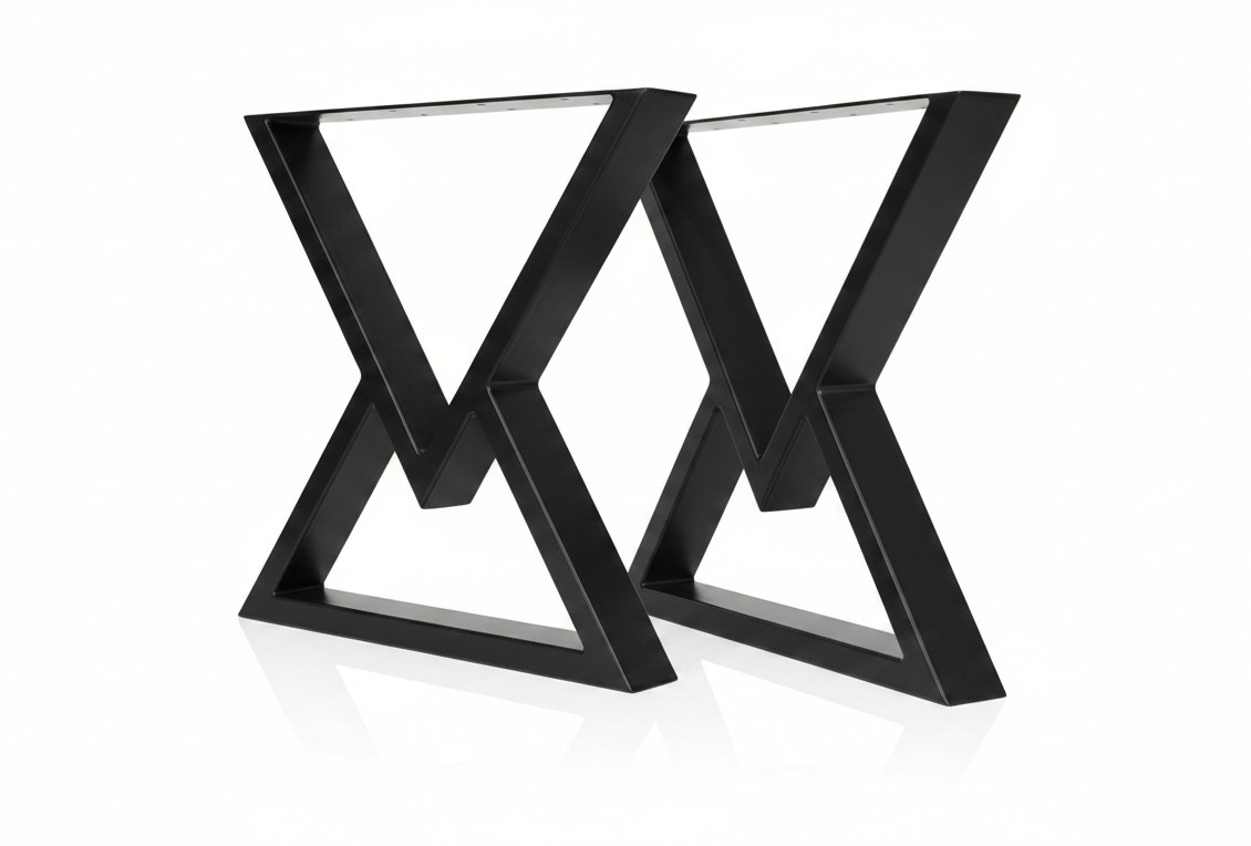 Twin triangle steel legs