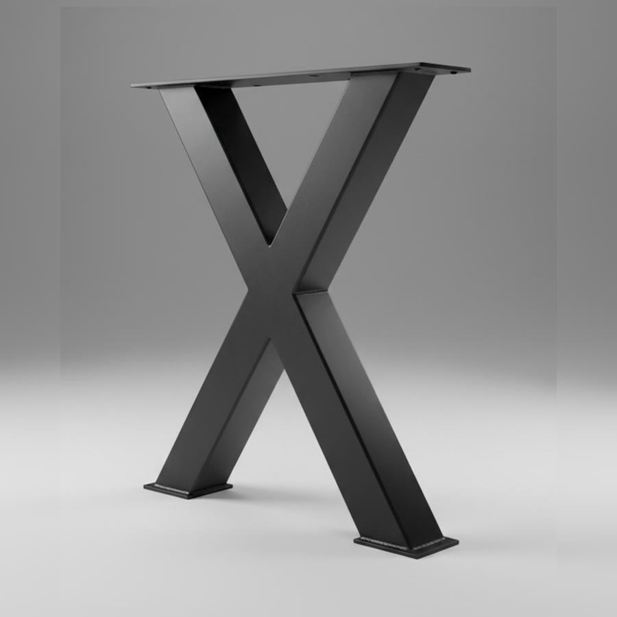 X-frame steel legs