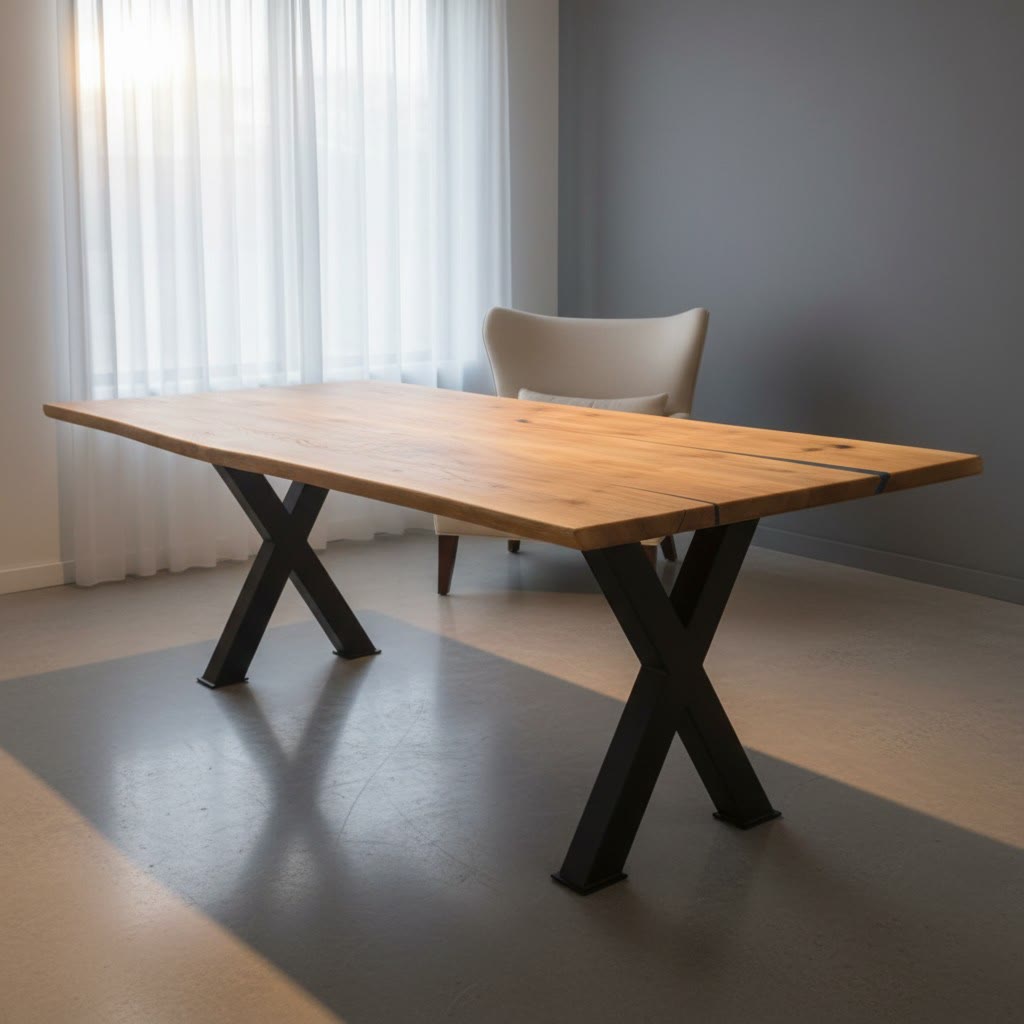 The Bercé 180 Live-Edge Oak Table